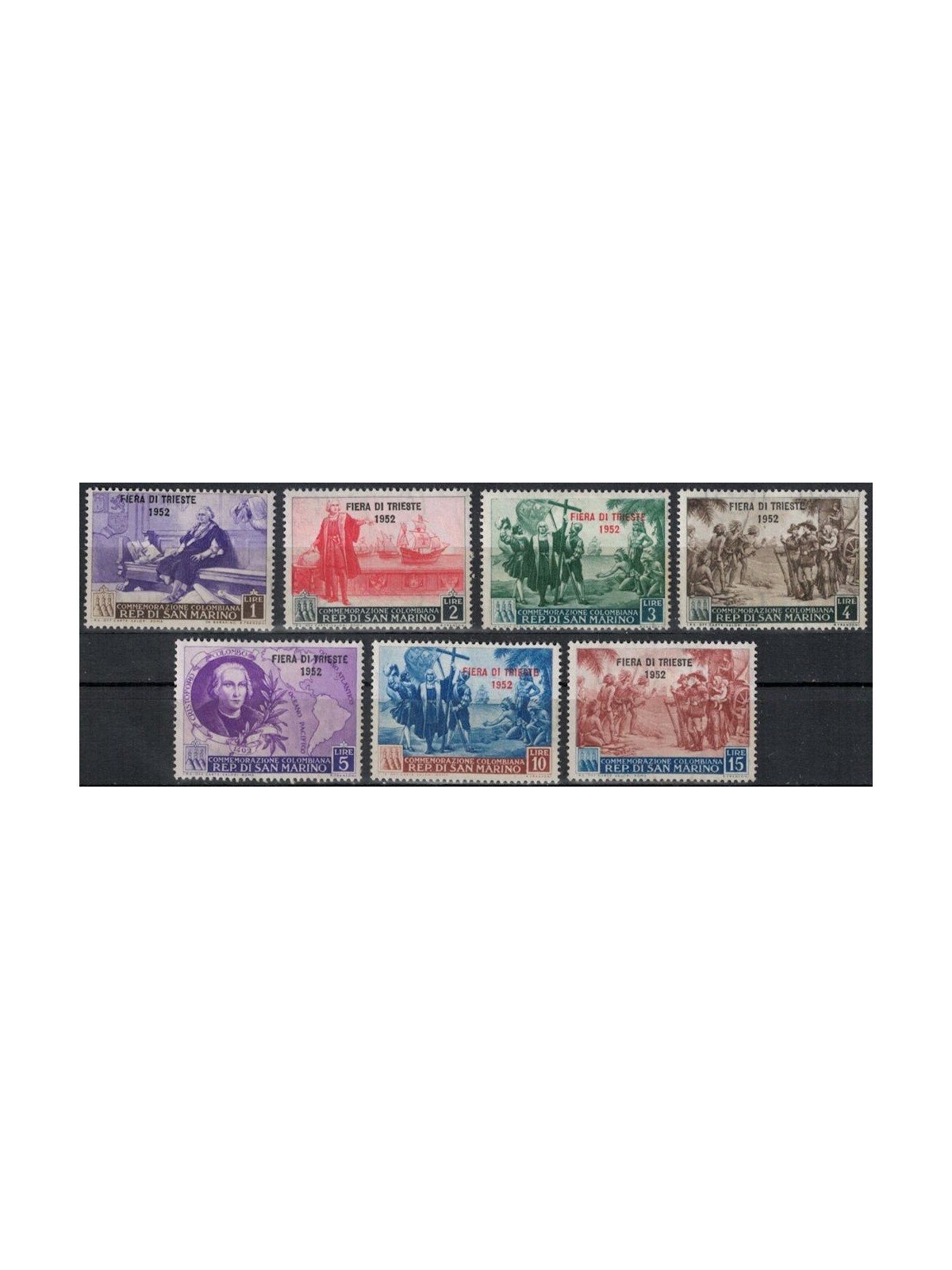 SAN MARINO 1952 Fiera di Trieste 7v MH*