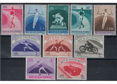 SAN MARINO 1954 Sport, 2nd issue 10v MH*