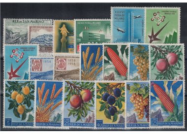 SAN MARINO 1958 Annata completa 20v MH*