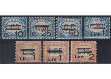 SAN MARINO 1936-39 Segnatasse 7v MH*