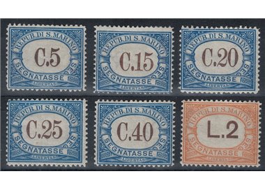 SAN MARINO 1939 Segnatasse 6v MH*
