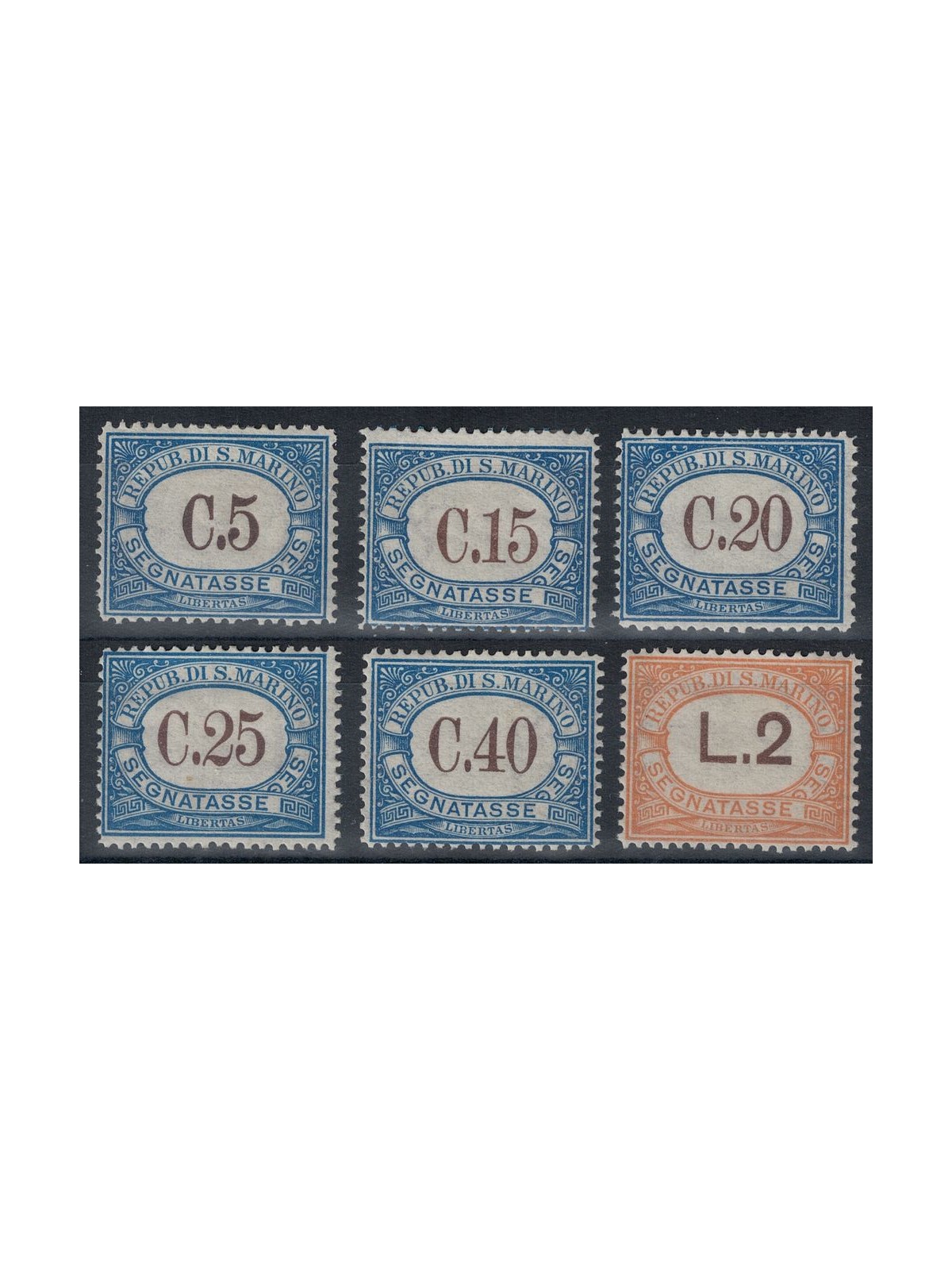 SAN MARINO 1939 Postage Due 6v MH*
