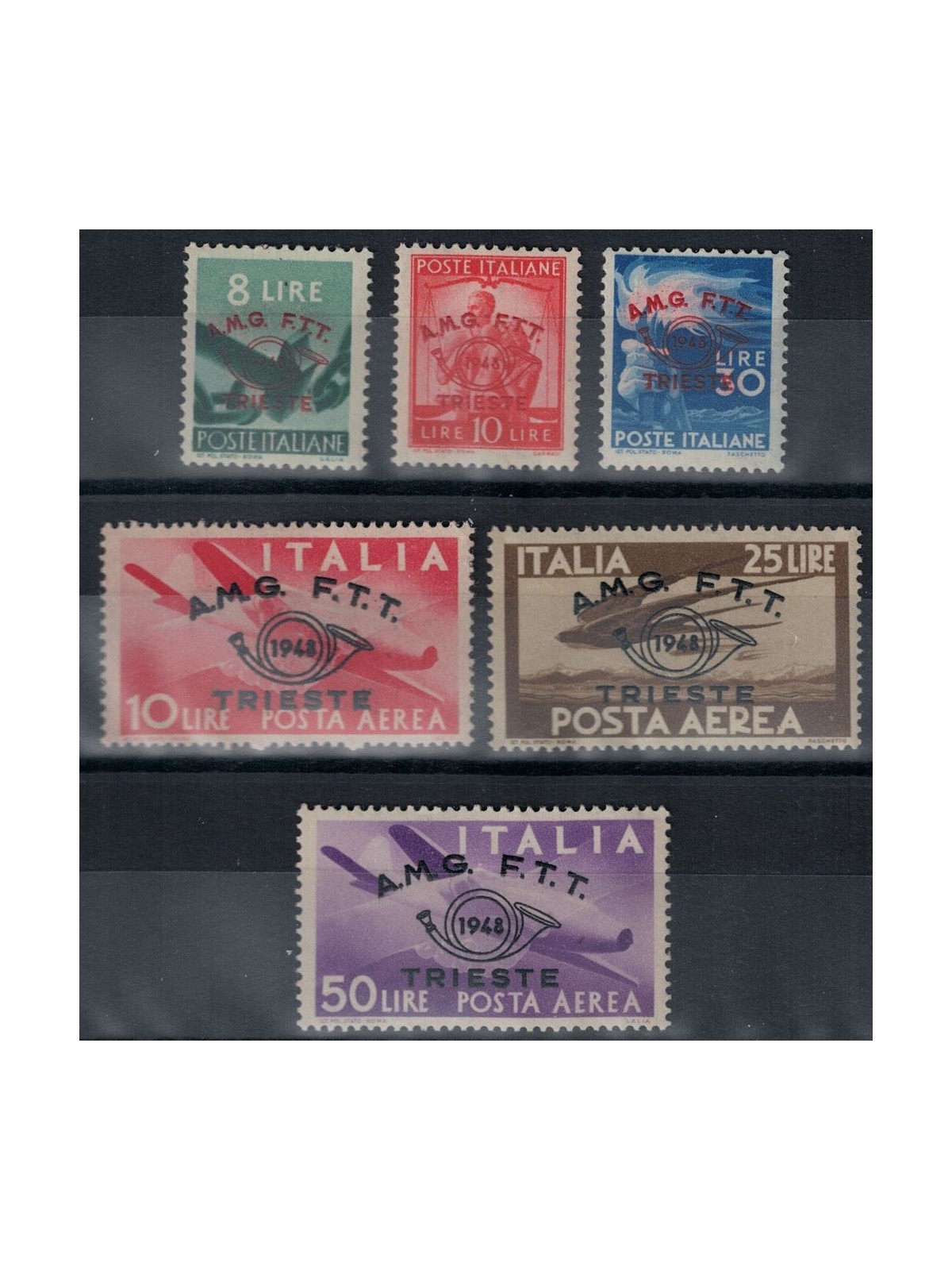 TRIESTE A 1948 Philatelic Conference 6v MNH**