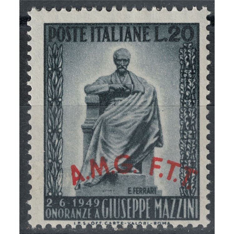 TRIESTE A 1949 Monumento a Mazzini MNH**