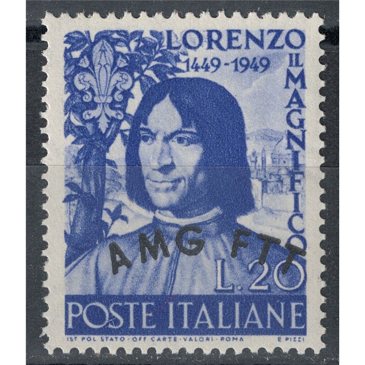TRIESTE A 1949 Lorenzo the Magnificent MNH**