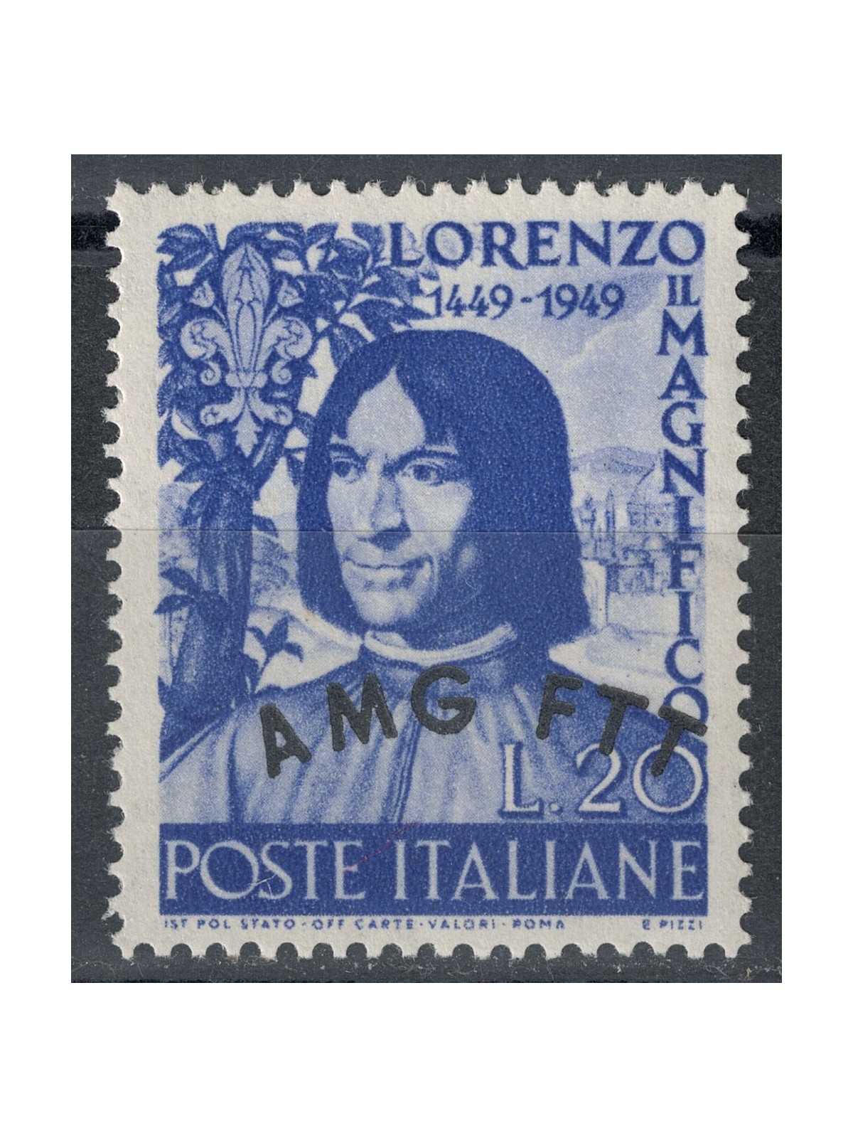 TRIESTE A 1949 Lorenzo the Magnificent MNH**
