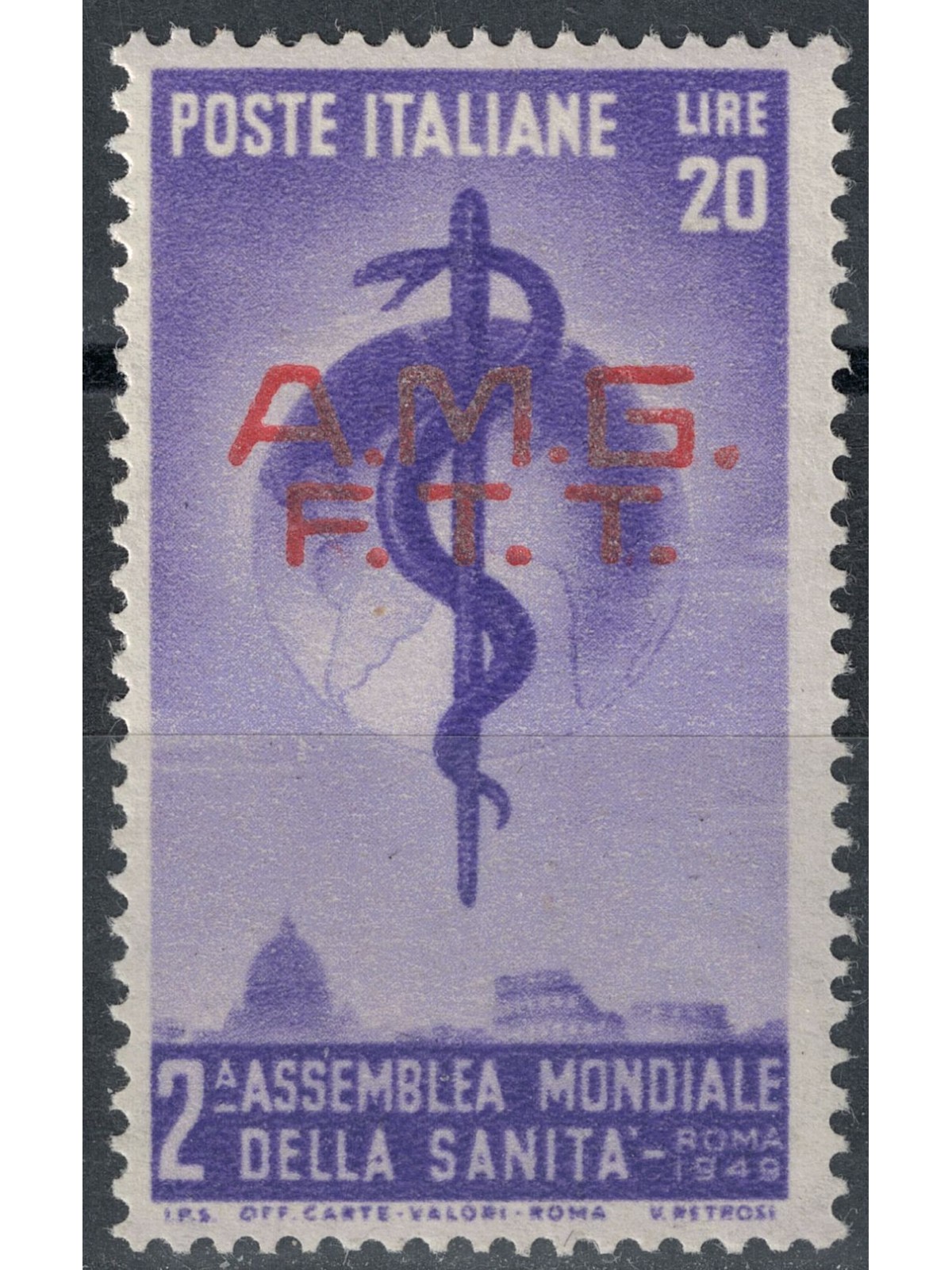 TRIESTE A 1949 Organizzazione della Sanità MNH**
