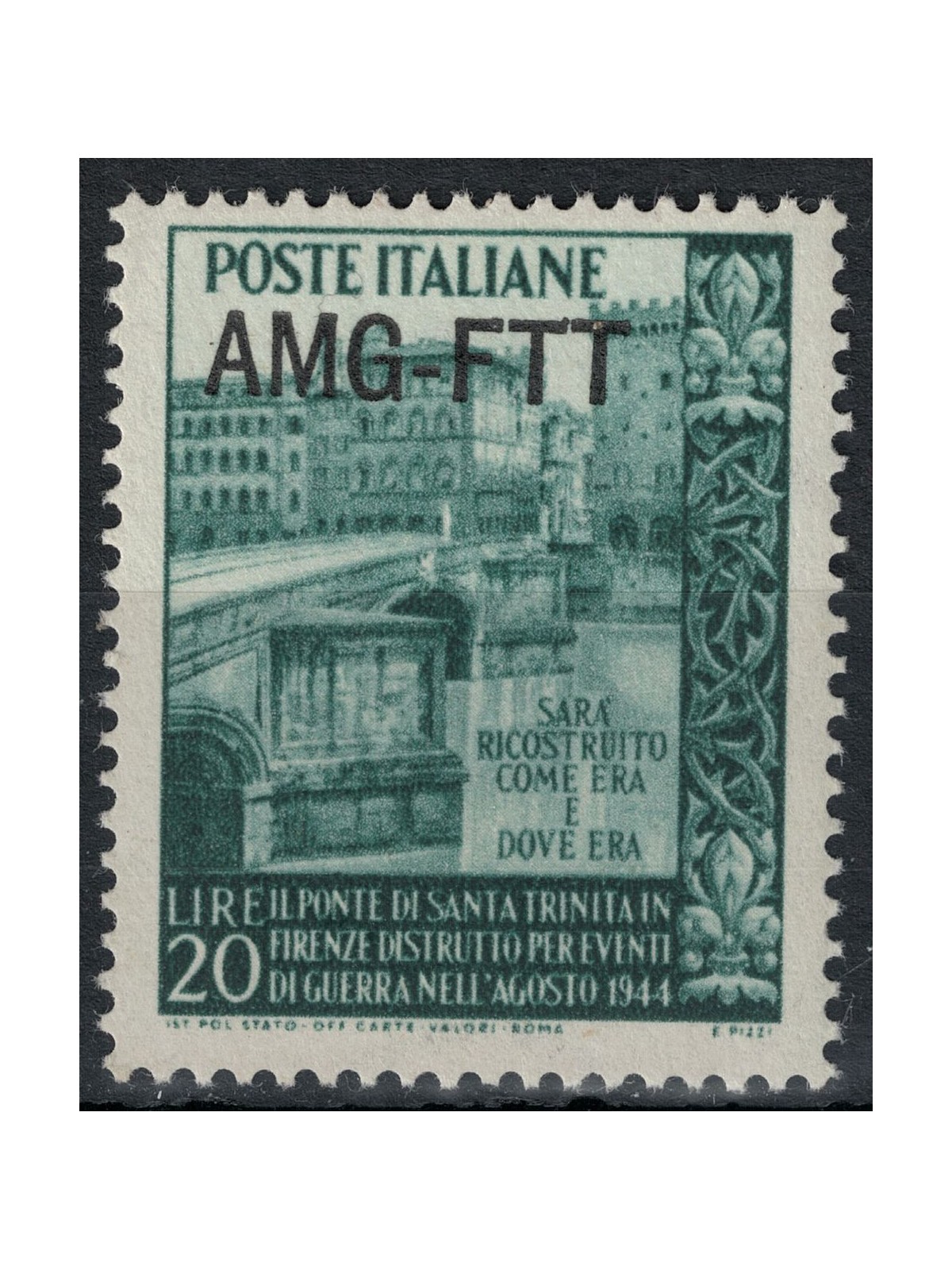 TRIESTE A 1949 Holy Trinity Bridge MNH**
