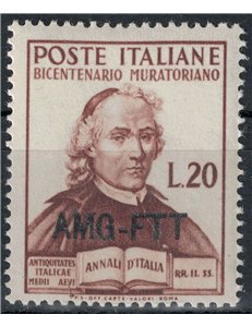 TRIESTE A 1950 Ludovico Antonio Muratori MNH**