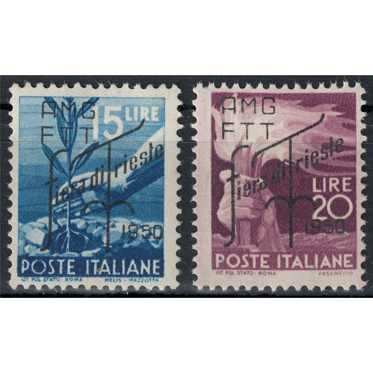 TRIESTE A 1950 Fiera di Trieste 2v MNH**