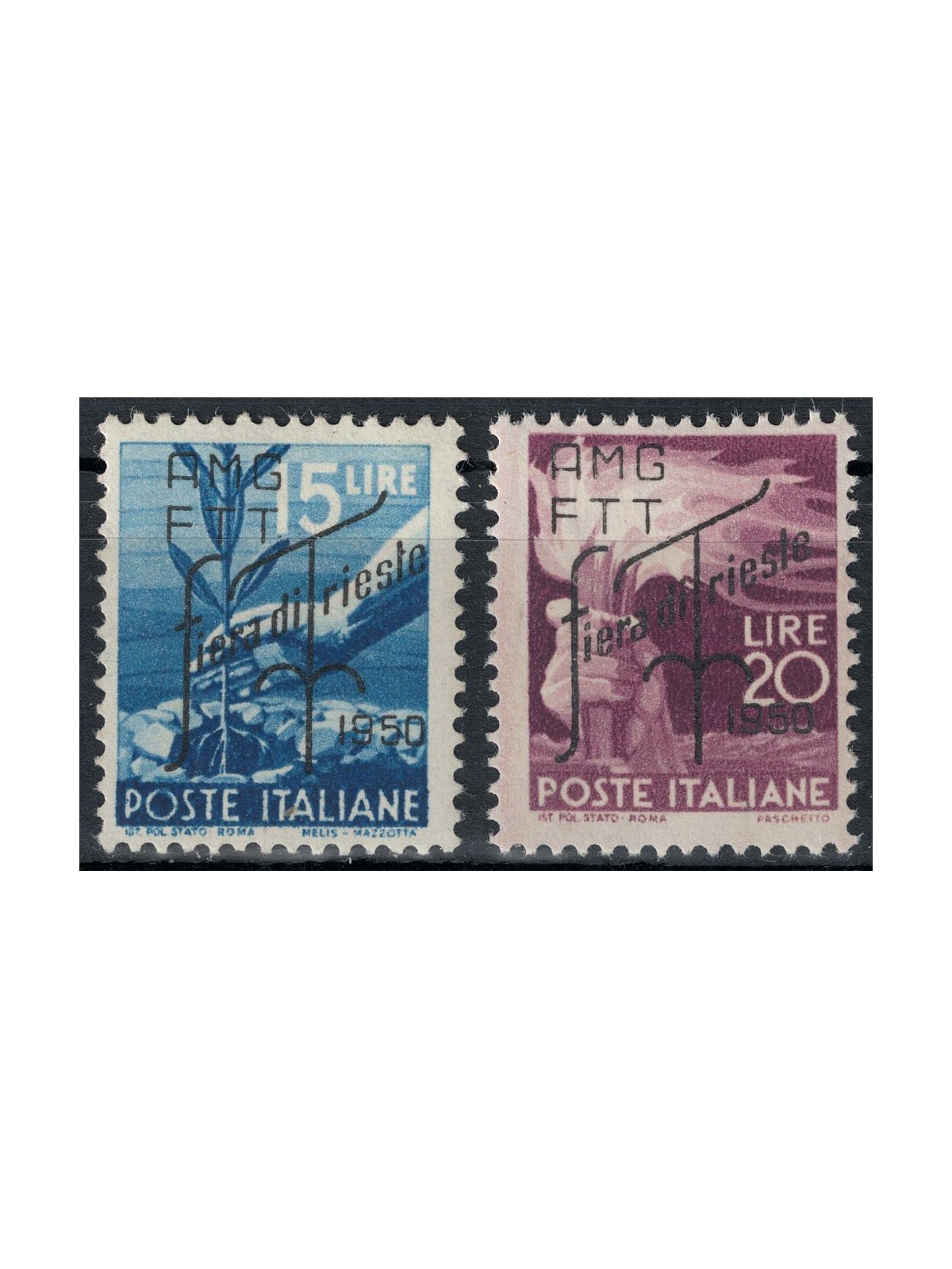 TRIESTE A 1950 Trieste Fair 2v MNH**