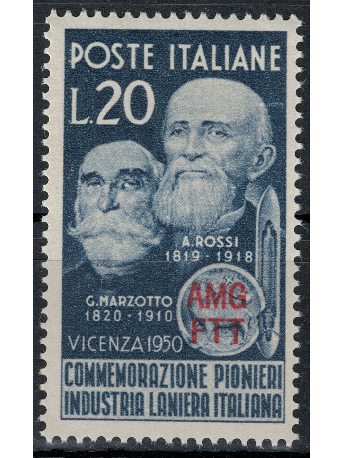 TRIESTE A 1950 Italian wool industry MNH**