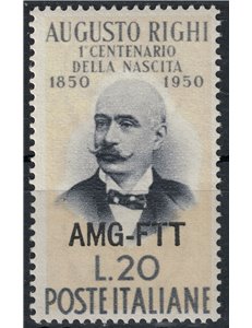 TRIESTE A 1950 Augusto Righi MNH**