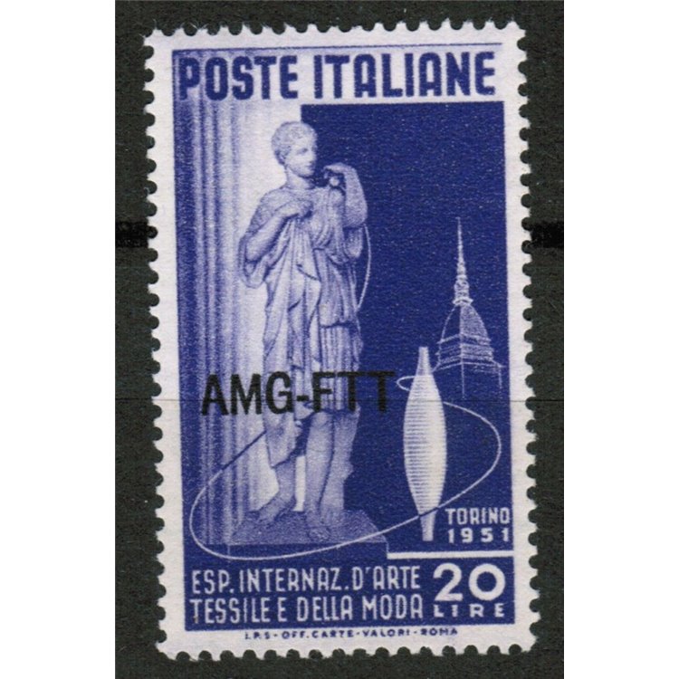TRIESTE A 1951 Textile Art MNH**
