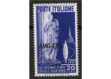 TRIESTE A 1951 Textile Art MNH**