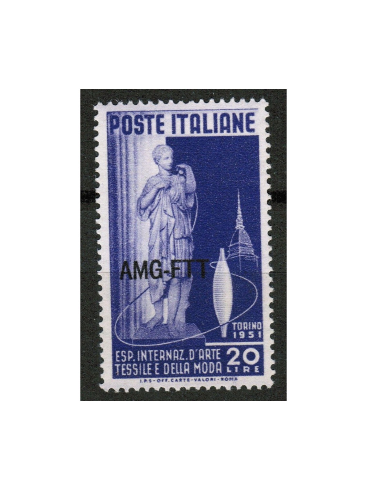 TRIESTE A 1951 Textile Art MNH**