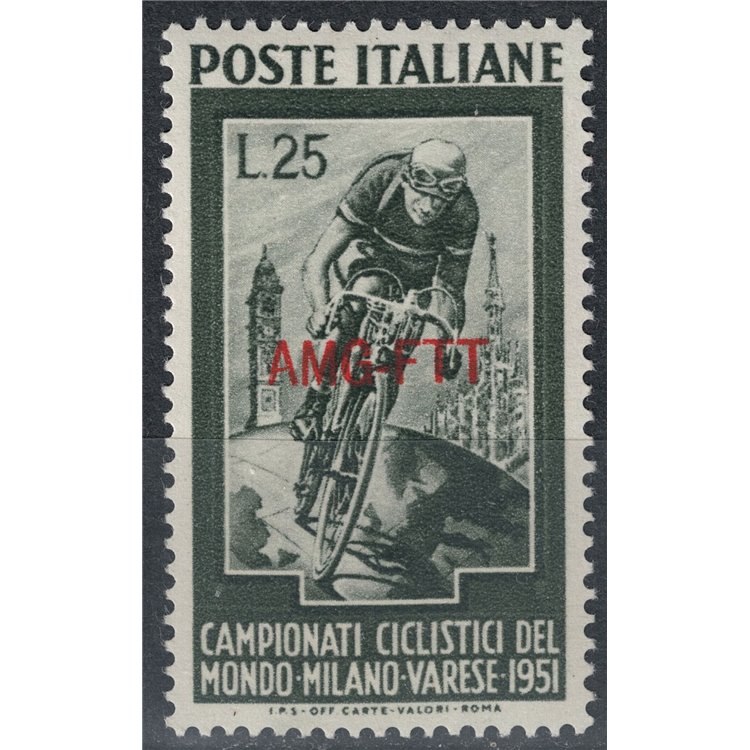 TRIESTE A 1951 Campionati ciclistici del mondo MNH**