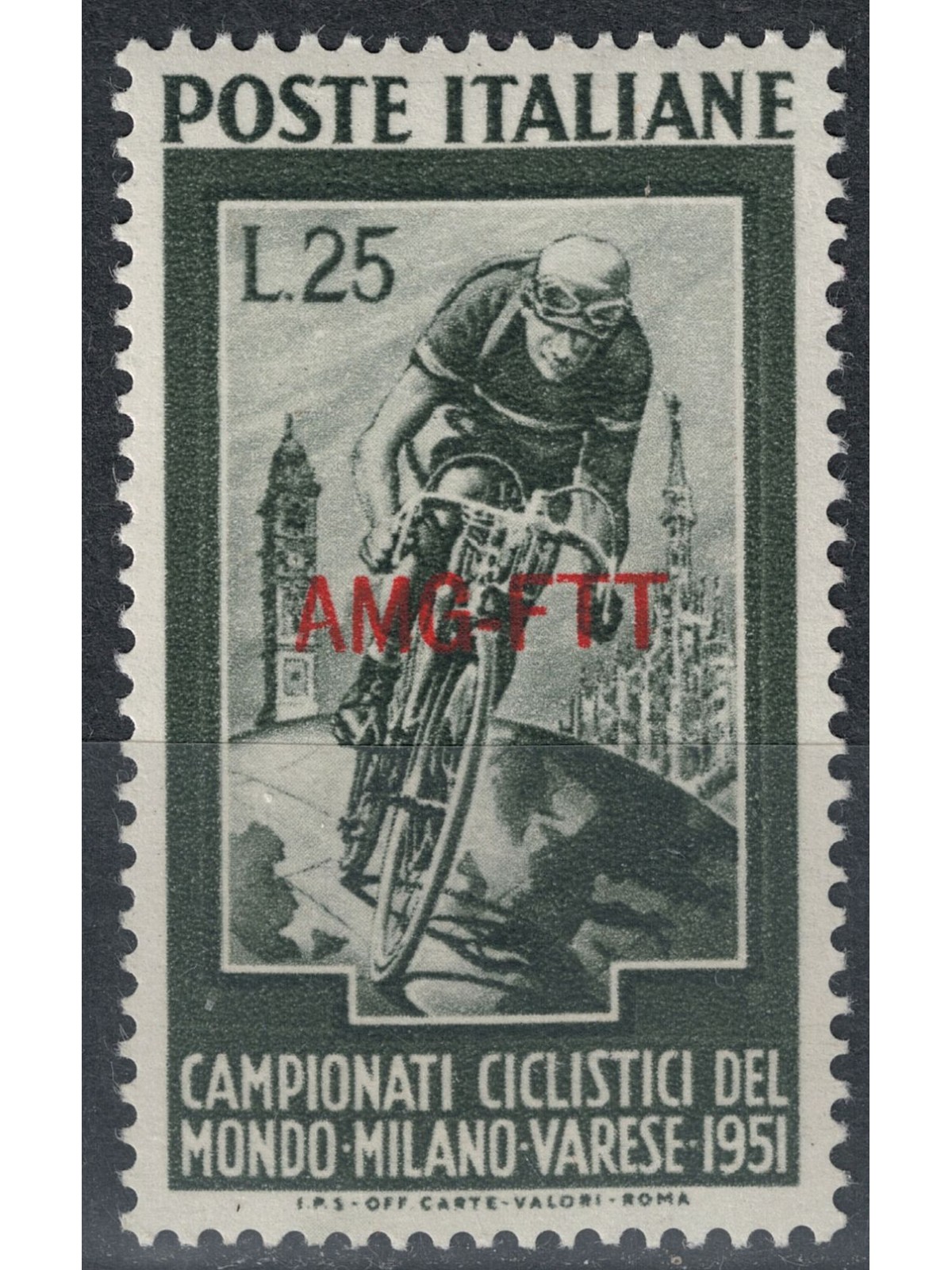 TRIESTE AT 1951 CYCLING WORLD CHAMPIONSHIPS MNH**