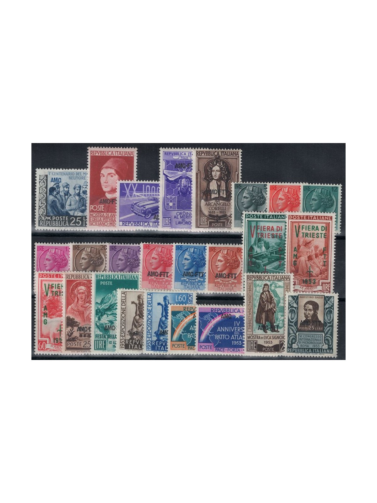 TRIESTE A 1953 Complete vintage 25v MNH**