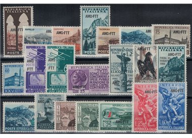 TRIESTE A 1954 Annata completa 21v MNH**