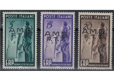 TRIESTE A 1949 ERP, European Reconstruction Programme 3v MNH**