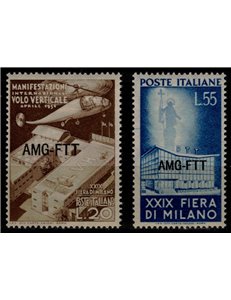 TRIESTE A 1951 Milan Fair 2v MNH**