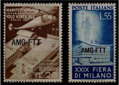 TRIESTE A 1951 Milan Fair 2v MNH**