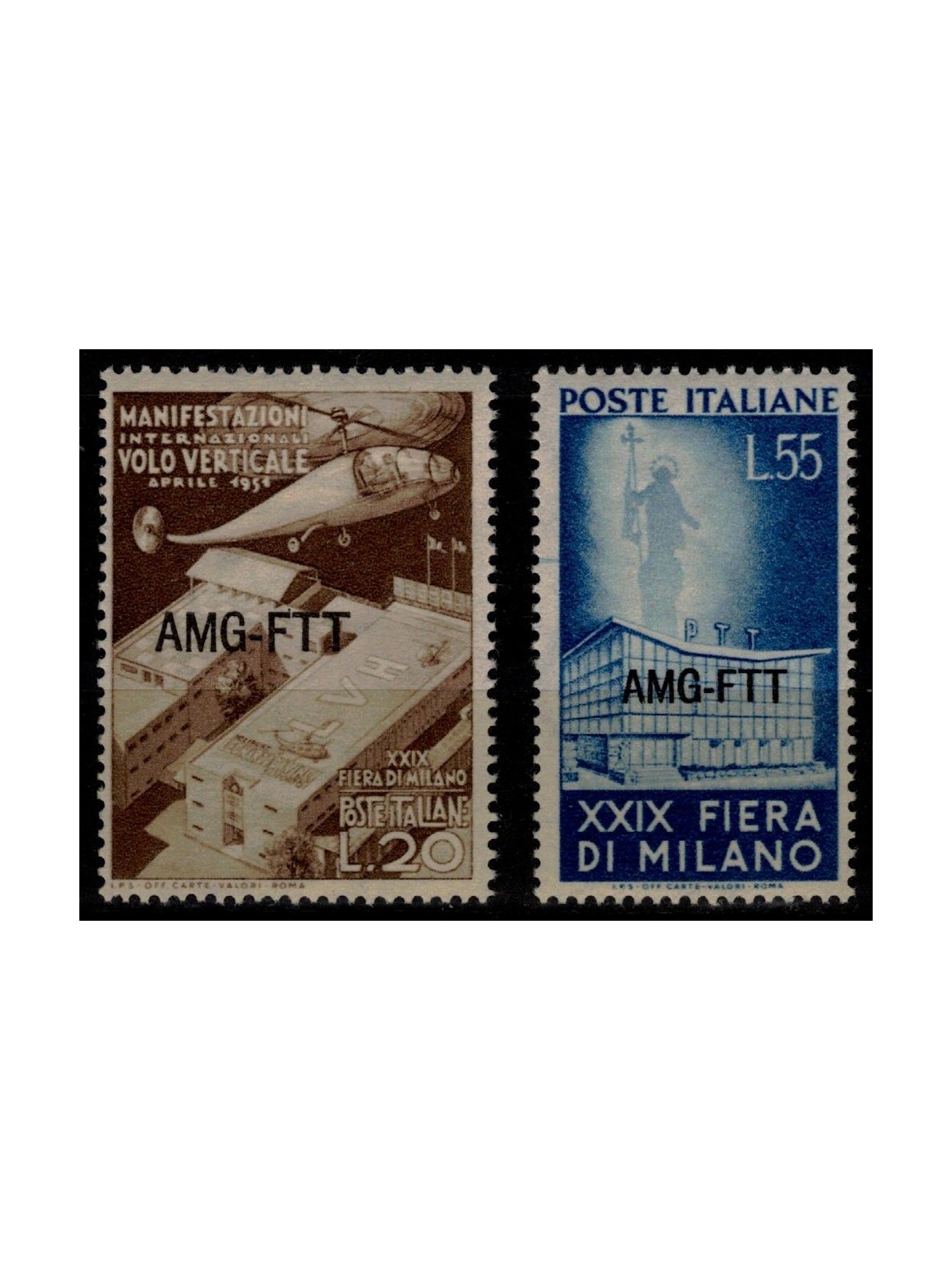 TRIESTE A 1951 Milan Fair 2v MNH**