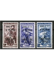 TRIESTE AT 1951 Trieste Fair 3v MNH**