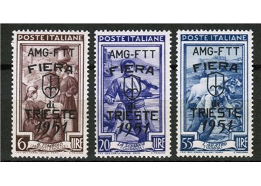 TRIESTE AT 1951 Trieste Fair 3v MNH**