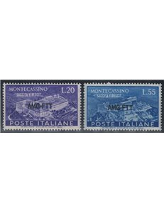 TRIESTE A 1951 Abbey of Montecassino 2v MNH**