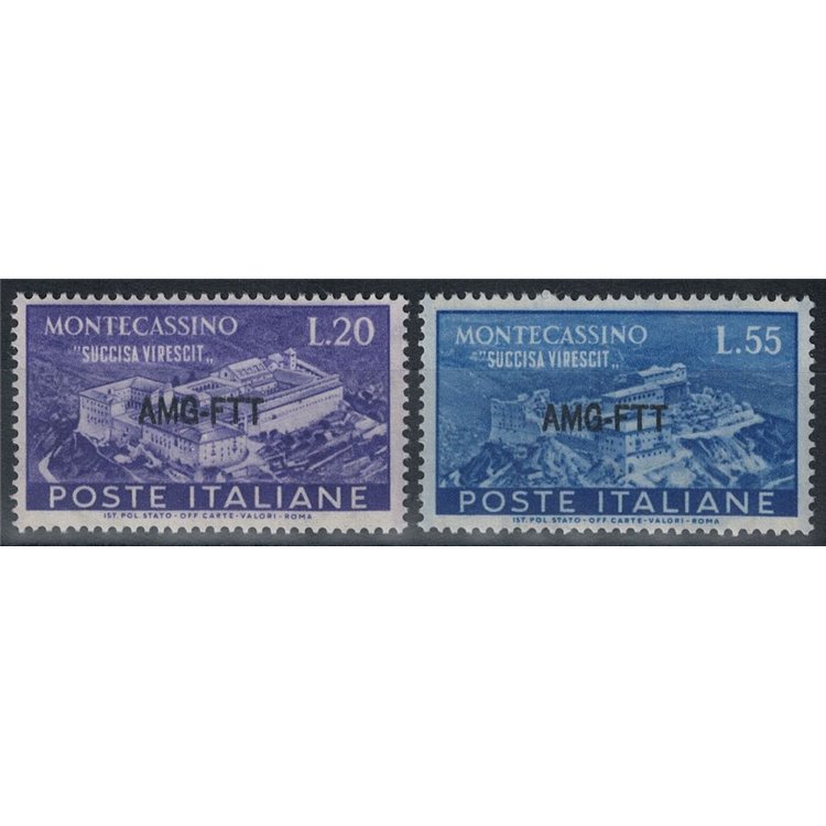 TRIESTE A 1951 Abbazia di Montecassino 2v MNH**