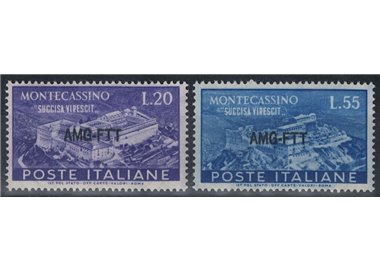 TRIESTE A 1951 Abbazia di Montecassino 2v MNH**