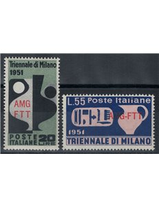 TRIESTE A 1951 Milan Triennial 2v MNH**