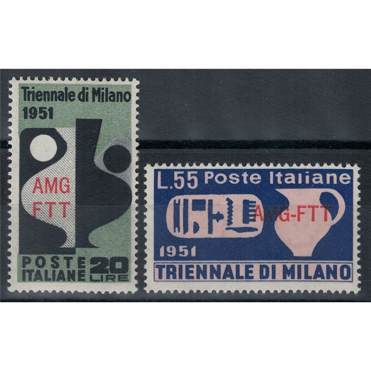 TRIESTE A 1951 Triennale di Milano 2v MNH**