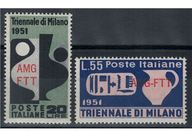 TRIESTE A 1951 Milan Triennial 2v MNH**
