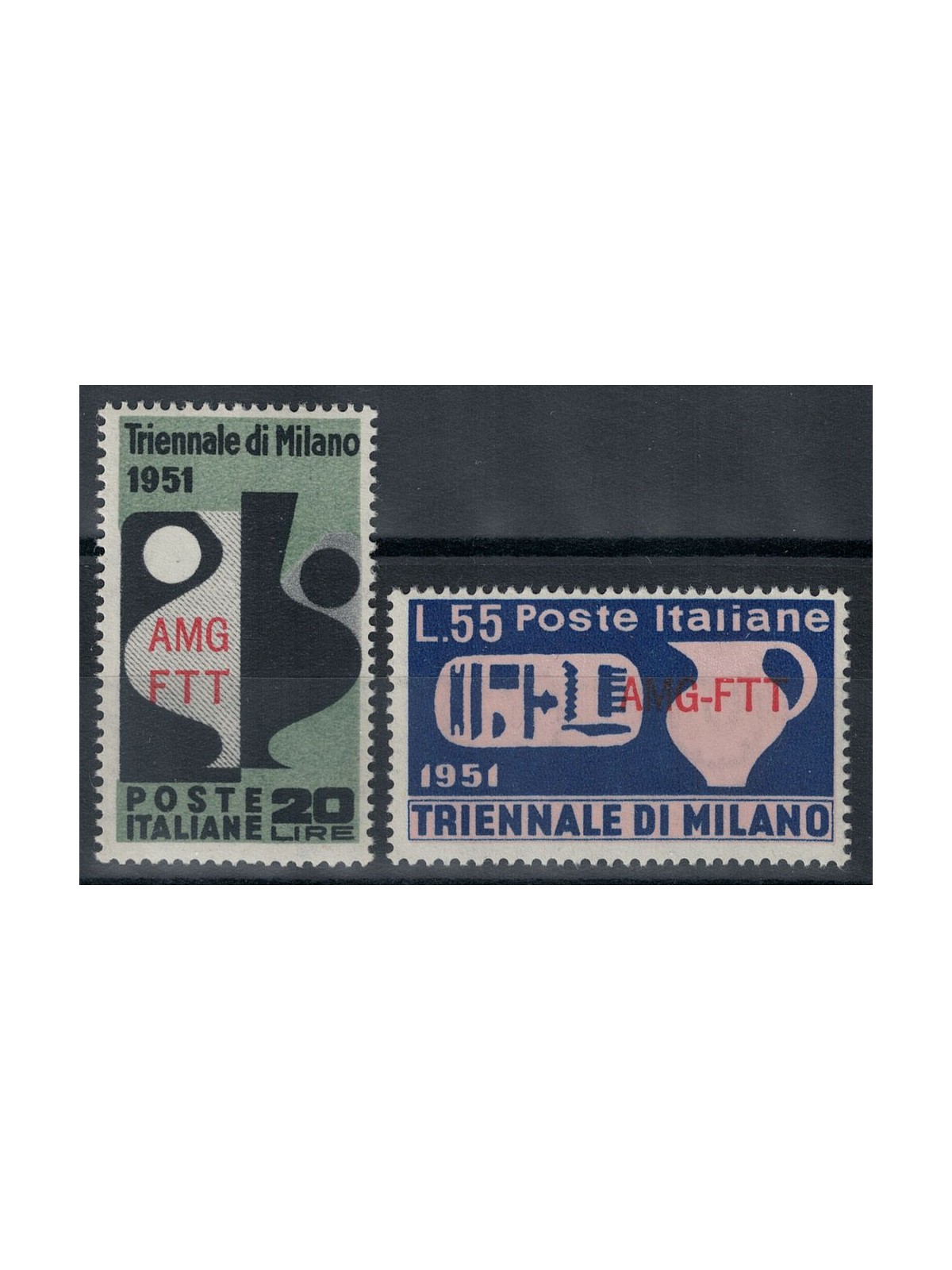 TRIESTE A 1951 Milan Triennial 2v MNH**
