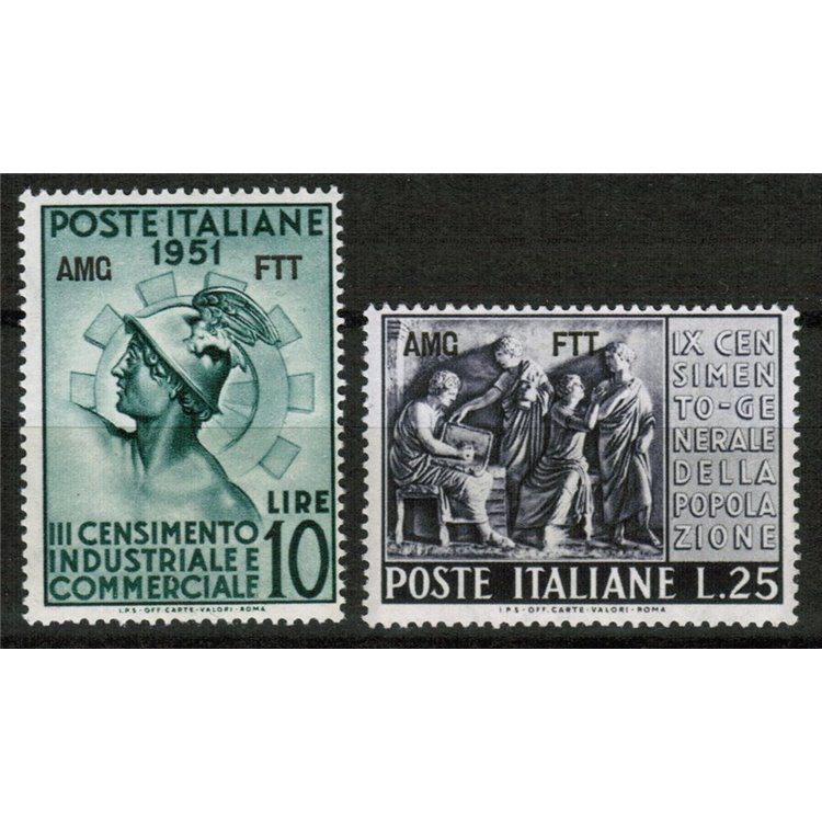 TRIESTE A 1951 Industrial Census 2v MNH**