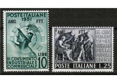 TRIESTE A 1951 Censimento industriale 2v MNH**