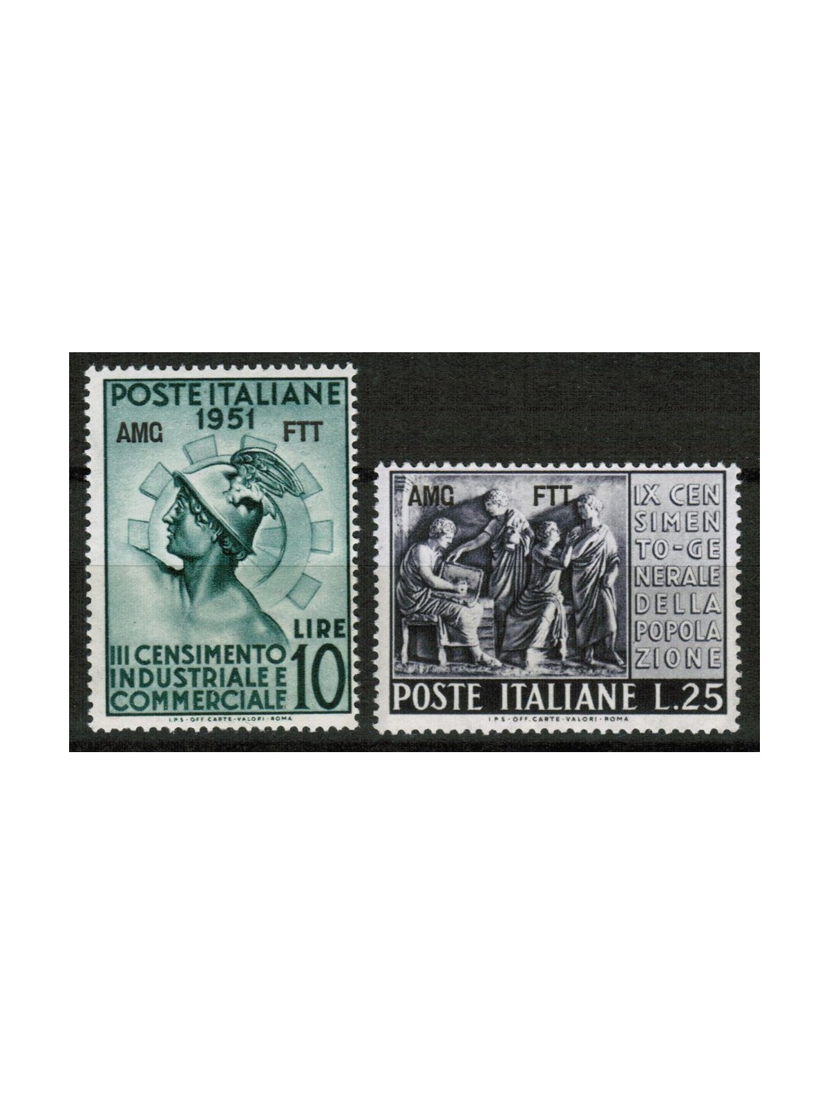 TRIESTE A 1951 Industrial Census 2v MNH**