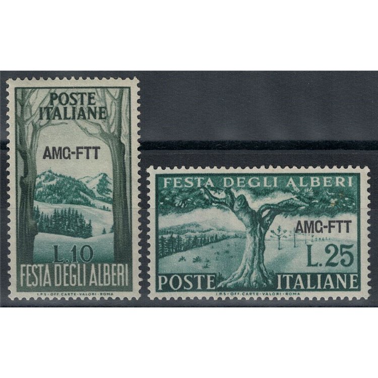 TRIESTE A 1951 Festival of Trees 2v MNH**