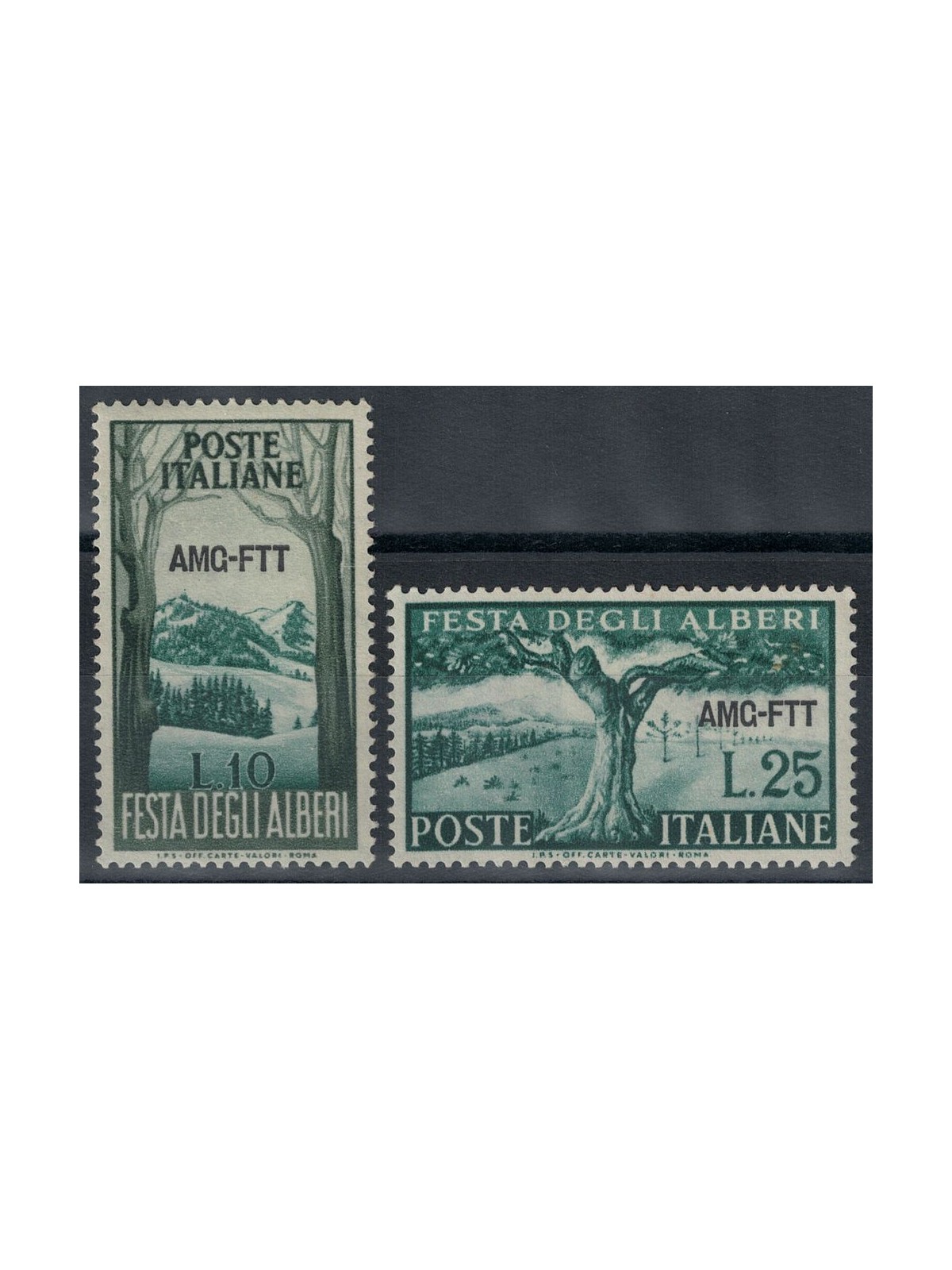 TRIESTE A 1951 Festival of Trees 2v MNH**