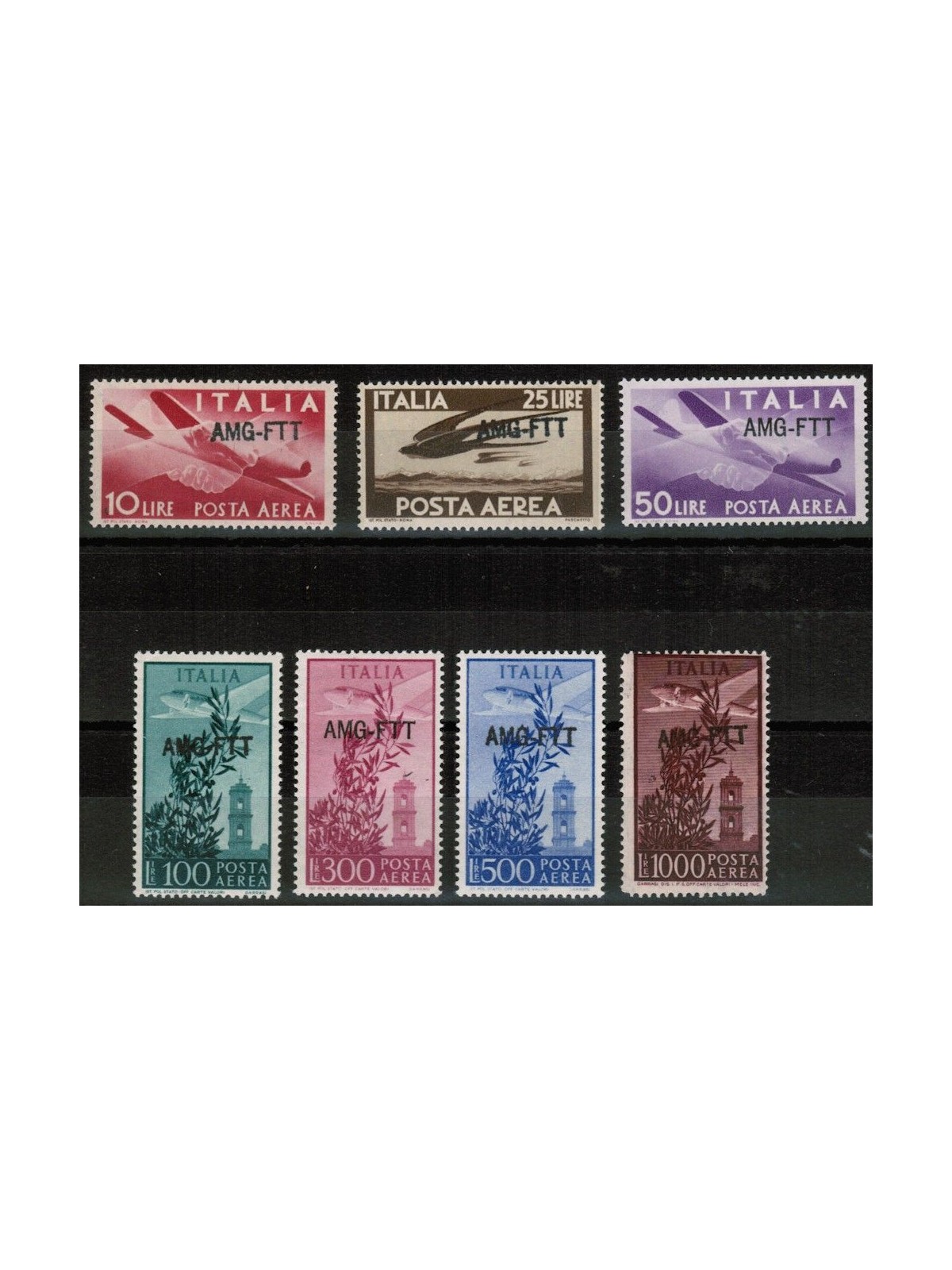 TRIESTE A 1949-52 Posta aerea 7v MNH**