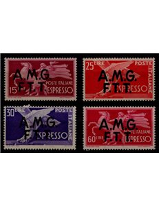 TRIESTE A 1947-48 Democratica, espressi 4v MNH**