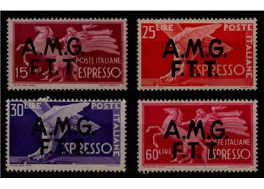 TRIESTE A 1947-48 Democratica, espressi 4v MNH**