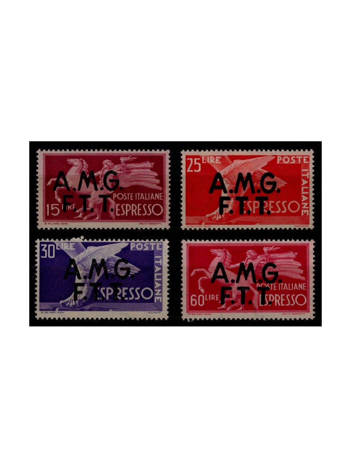 TRIESTE A 1947-48 Democratica, espressi 4v MNH**