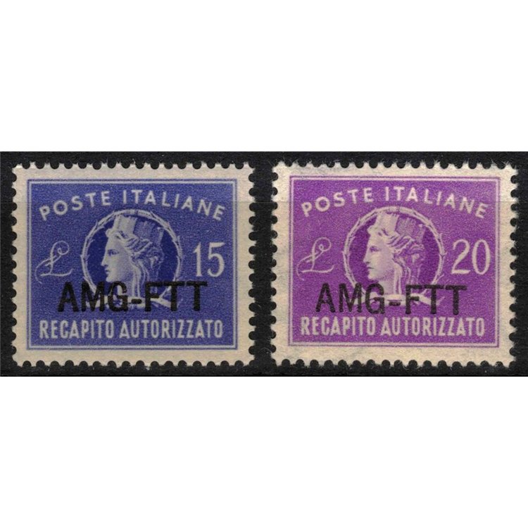 TRIESTE A 1949-52 Authorized delivery 2v MNH**