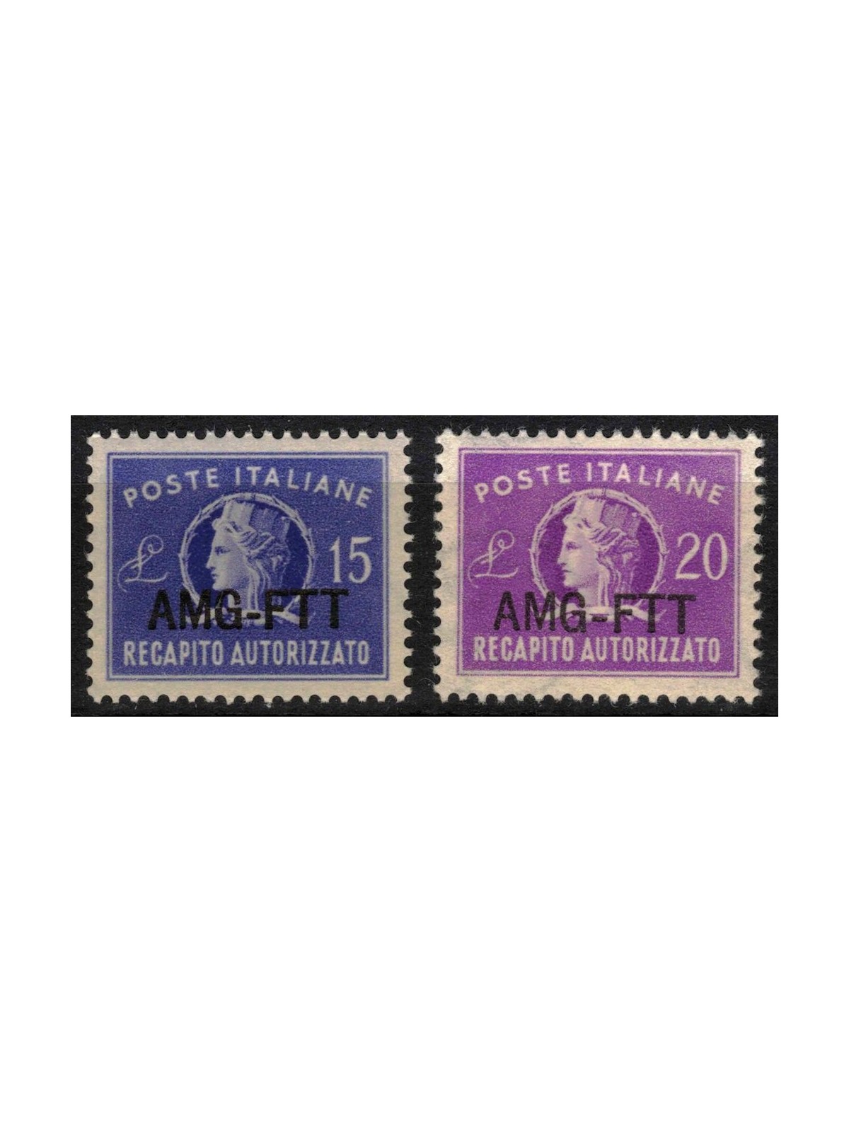 TRIESTE A 1949-52 Recapito autorizzato 2v MNH**