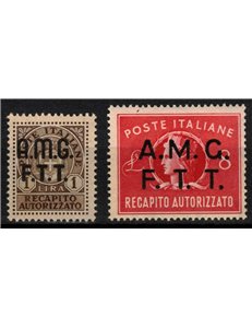 TRIESTE A 1947-49 Recapito autorizzato 2v MNH**