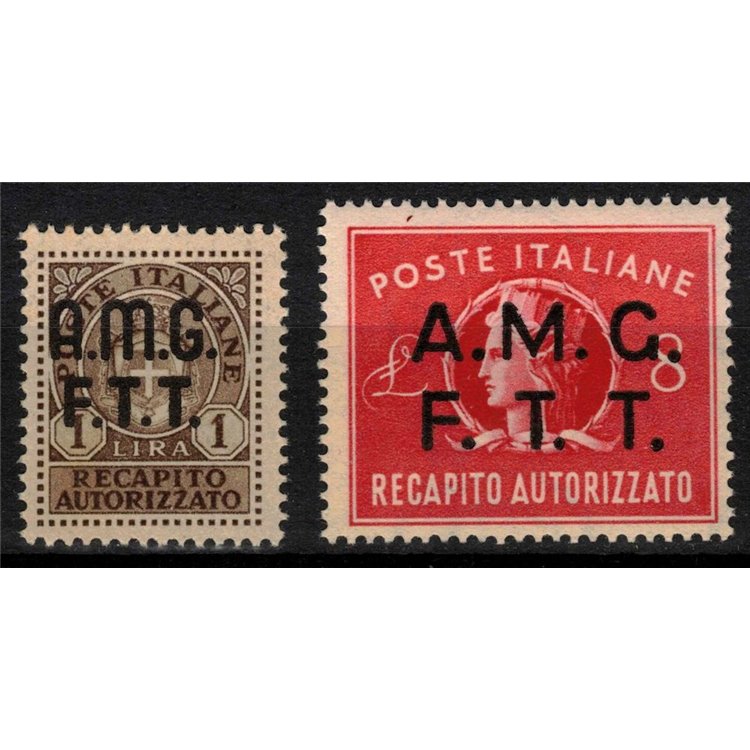 TRIESTE A 1947-49 Recapito autorizzato 2v MNH**